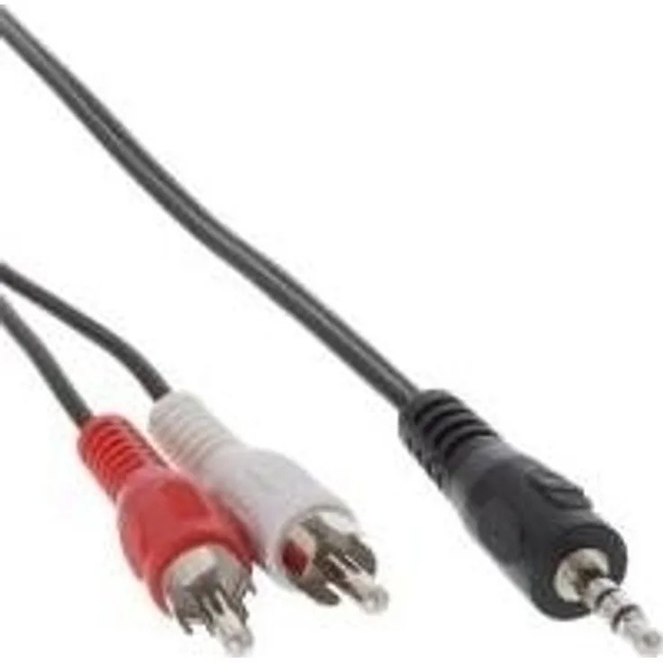  Cinch/Klinke Kabel - 2x Cinch Stecker an 1x 3,5mm Stereo Klinkenstecker - 10,0m (89936)