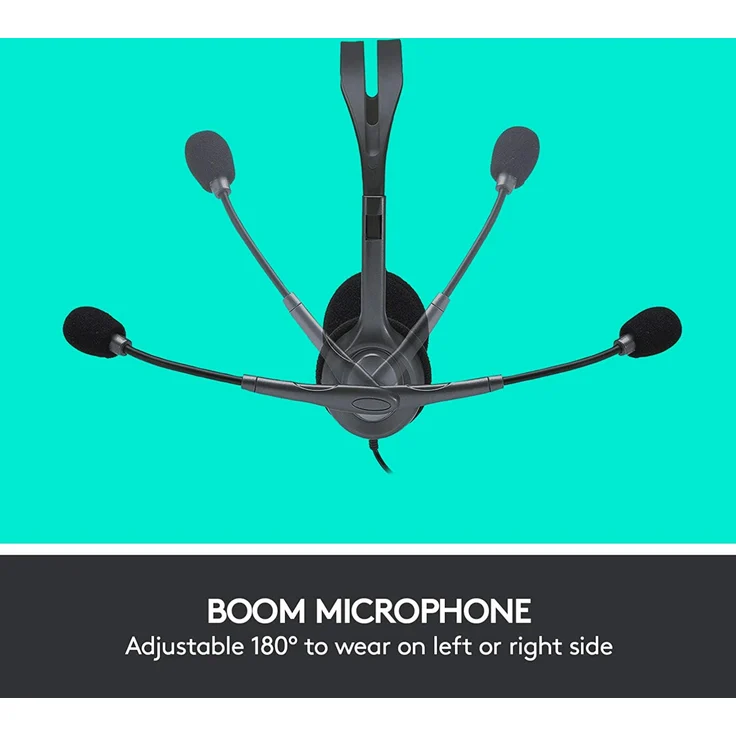 Logitech H111 Kopfhörer mit Mikrofon, Stereo-Headset, Mikrofon und Kopfbügel verstellbar, weiche Ohrpolster, 3,5mm Klinke, 1,8 m Kabel, plattformübergreifend kompatibel, PC/Mac/Laptop/Tablet/Smartphone, VoIP-Headset, grau – Bild 5