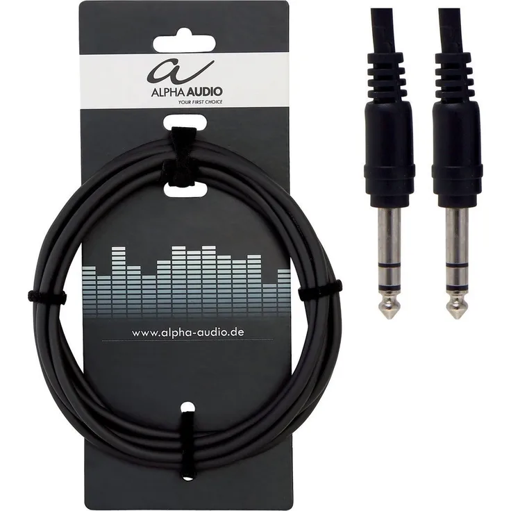 Alpha Audio 190335 Basic Line Patchkabel (0,6 m, Stereoklinke auf Stereoklinke)