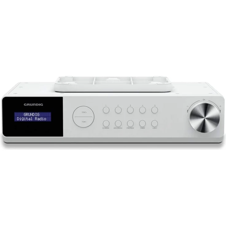 Grundig DKR 1000 BT Unterbauradio mit Bluetooth, TFT-Display, Wecker, geeignet für Küche, weiß – Bild 1