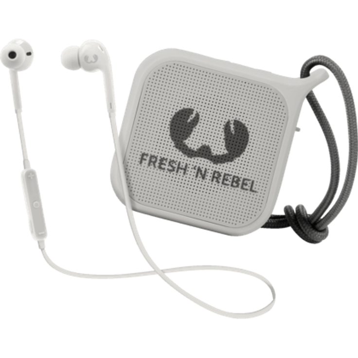 Fresh 'n Rebel Ruby Pack Mono Portable Speaker Grau - Tragbare Lautsprecher (1.0 Kanäle, Kabellos, Mikro-USB, Mono Portable Speaker, Grau, Rechteck)