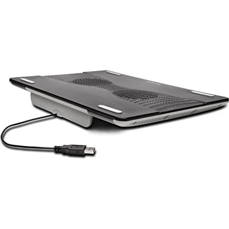 Kensington USB-betriebener Laptopständer und Lüfter zur Kühlung von Laptops, Ultrabooks, Laptops und Chromebooks bis 15,6 Zoll, Rutschfeste Pads und Textilrückseite, K62842WW