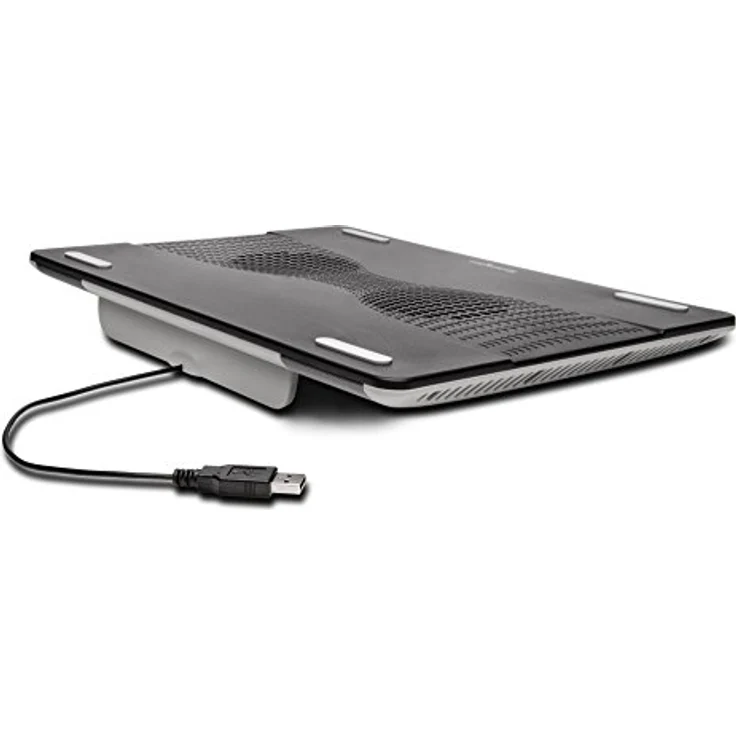 Kensington USB-betriebener Laptopständer und Lüfter zur Kühlung von Laptops, Ultrabooks, Laptops und Chromebooks bis 15,6 Zoll, Rutschfeste Pads und Textilrückseite, K62842WW – Bild 1