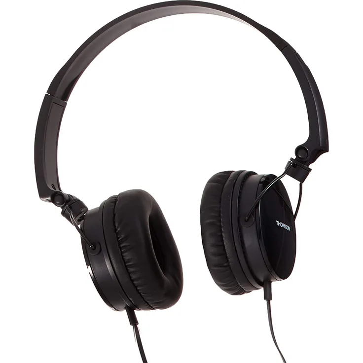 Thomson HED2207BK On-Ear-Kopfhörer mit Mikrofon, schwarz