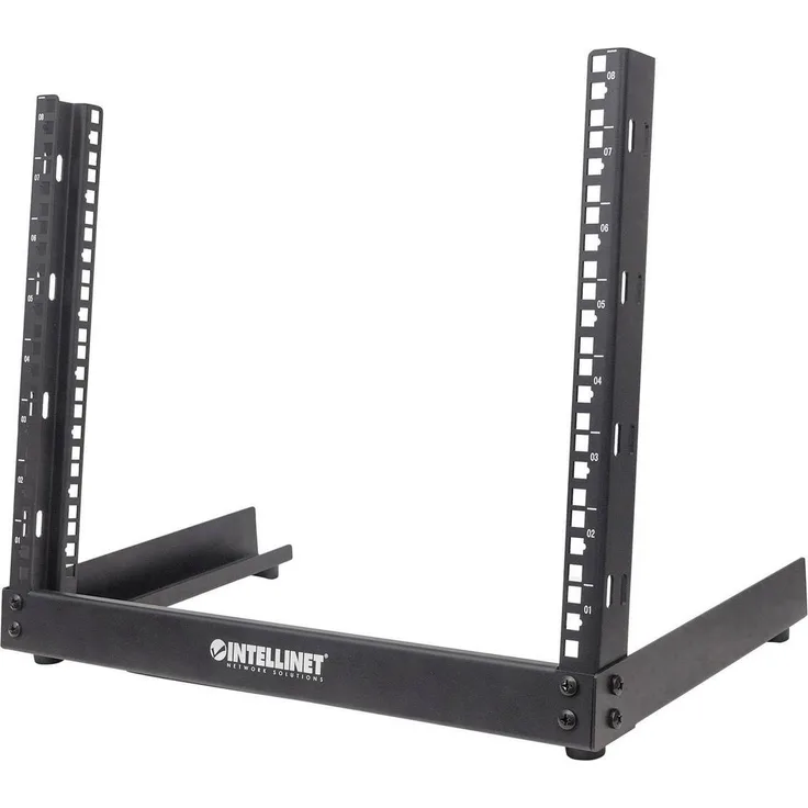 Intellinet 19 Desktop Open Frame Rack - Schrank mit offenem Rahmen - Schwarz