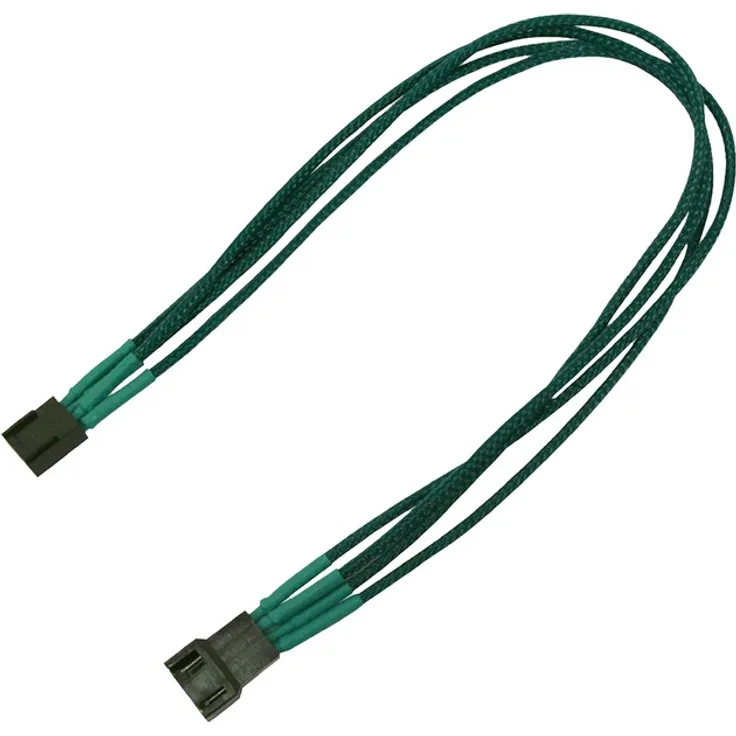 Nanoxia 900500018 4-Pin PWM Verlängerungskabel, 30 cm, Grüner Einzelsleeve