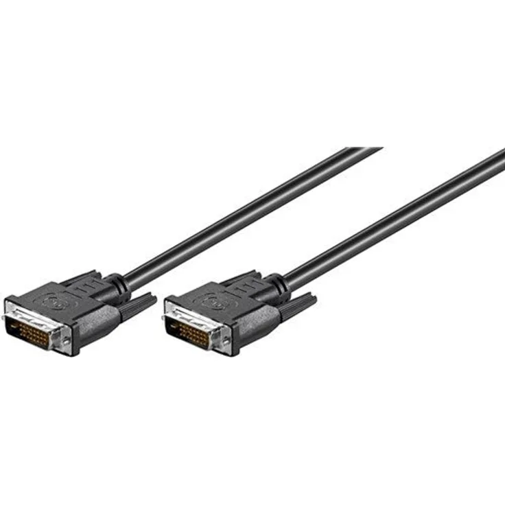 Wentronic Goobay DVI-D FullHD Kabel Dual Link, Schwarz, 2 m - DVI-D-Stecker Dual-Link (24+1-Pin) > DVI-D-Stecker Dual-Link (24+1-Pin) (50851)