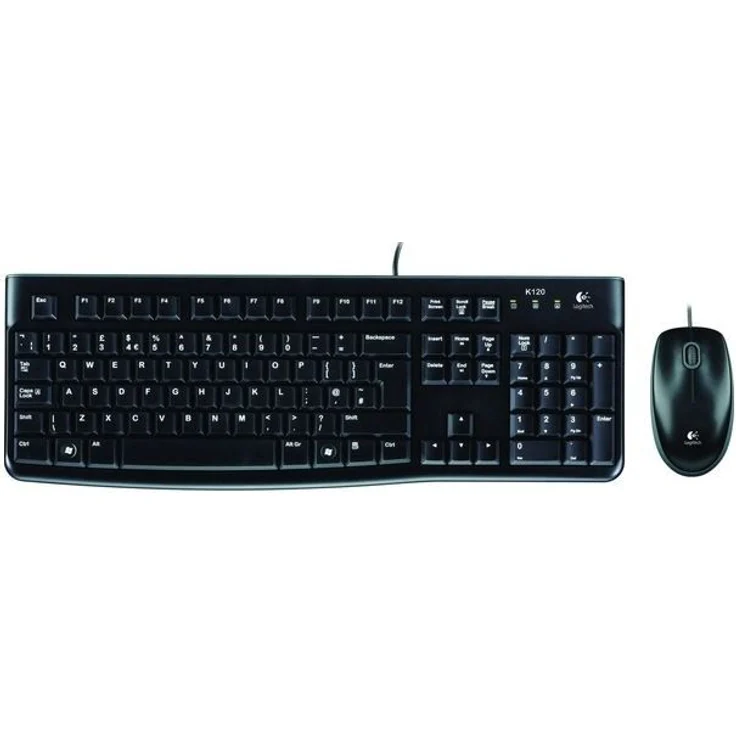 Logitech MK120 Kabelgebundenes Tastatur-Maus-Set, Optische Maus, USB-Anschluss, PC-Laptop, Deutsches QWERTZ-Layout - schwarz – Bild 2