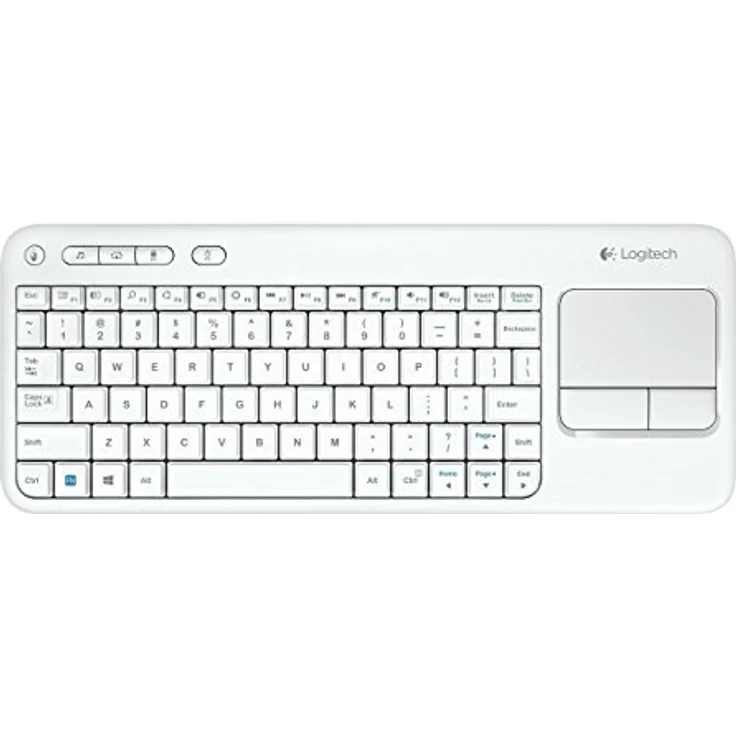 Logitech Wireless Touch Keyboard K400 Plus - Tastatur - kabellos - 2.4 GHz - USA International QWERTY - weiß (920-007146) – Bild 1