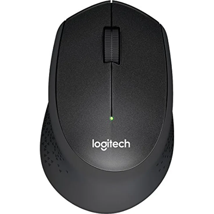 Logitech M330 Silent Plus Kabellose Maus, 2.4 GHz Verbindung via Nano USB-Empfänger, 1000 DPI Optischer Sensor, 24-Monate Akkulaufzeit, 3 Tasten, PC-Mac - schwarz, Englische Verpackung