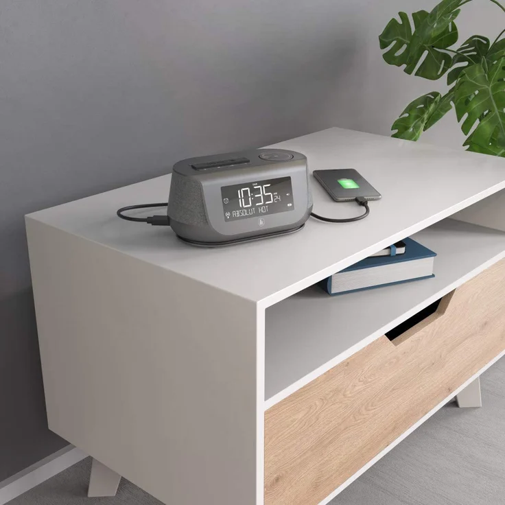 Hama DR36SBT 054895 Radiowecker mit Bluetooth, LCD-Display, grau – Bild 5