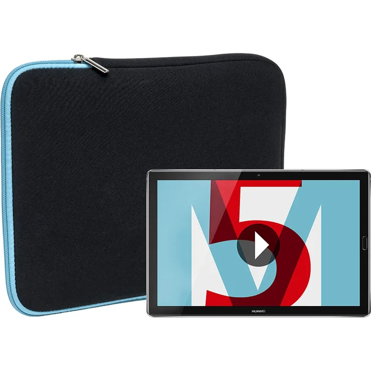 Slabo Tablet Tasche für Huawei MediaPad M5 / M5 Pro (10,8 Zoll) Hülle Case Neopren - TÜRKIS / SCHWARZ