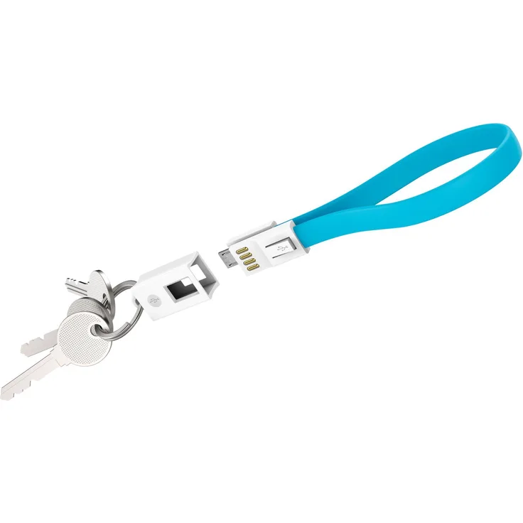 XLAYER Kabel Colour Line Key Cable Micro USB 0.2m Blue