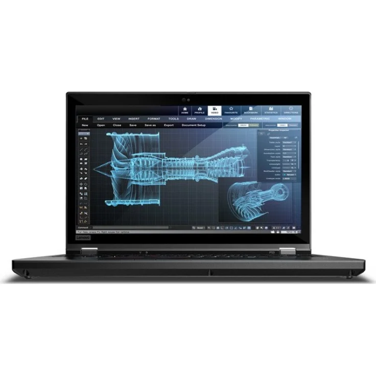 Lenovo ThinkPad P53 - Business-Laptop 15,6 Zoll (39,6 cm) Full HD, Intel Core i7-9750H, 8GB RAM, 256GB SSD, NVIDIA Quadro T1000, Windows 10 Pro 64-bit (20QN000EGE) – Bild 1