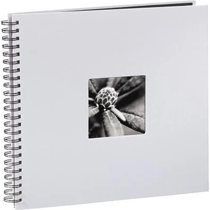 Hama Jumbo Hochzeitsalbum-Gästebuch, 36 x 32 cm, 50 schwarze Seiten, 25 Blatt, mit Ausschnitt für Hochzeitsbild, Hochzeitsbuch, Album kreide – Bild 1