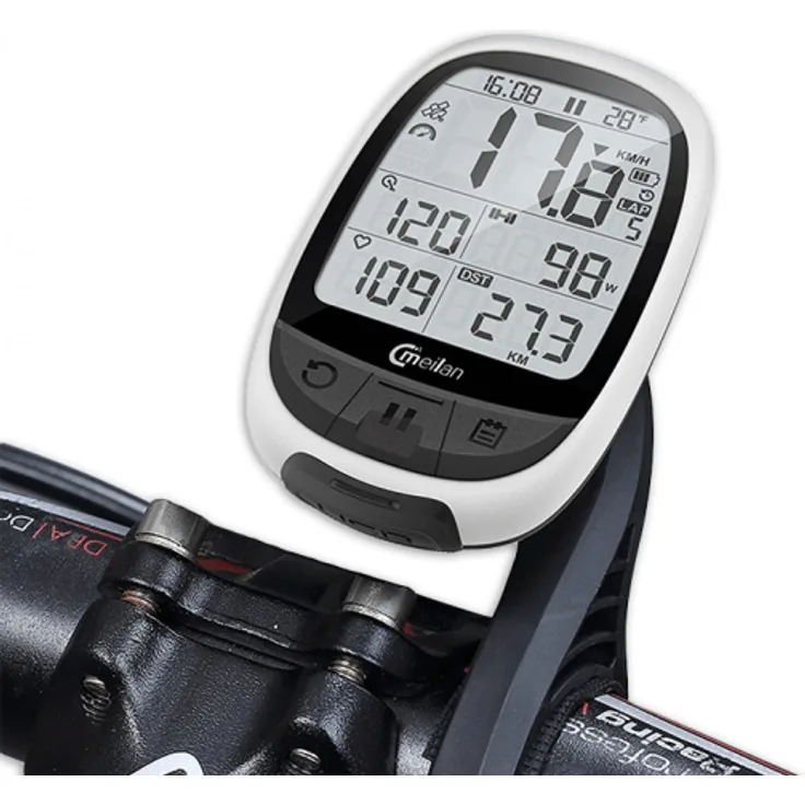 Fahrradcomputer GPS M2266 Gramm 2,4 Zoll, weiß-schwarz