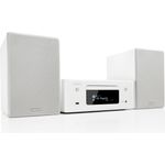 Denon OL N-10 Kompaktanlage, HiFi Verstärker, CD-Player, Internetradio, Musikstreaming, HEOS Multiroom, Bluetooth & WLAN, AirPlay 2, Alexa Kompatibel, 2 Optische TV-Eingänge, mit Lautsprecher, weiß