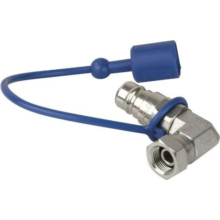 SHOWTEC CO2 90° 3/8 to Qlock adap male - QLock auf 3/8Zoll