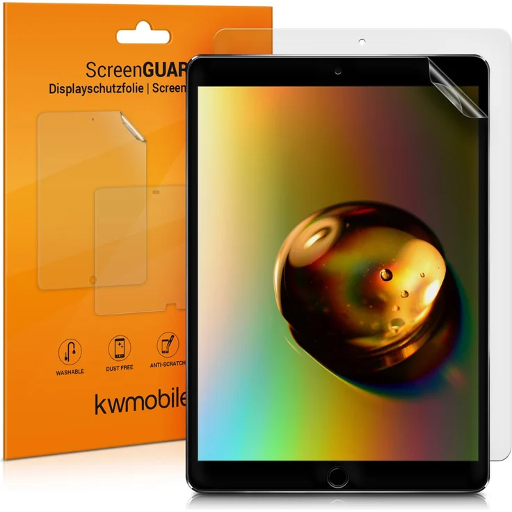 kwmobile 2x Folie kompatibel mit Apple iPad Pro 10,5'' - Full Screen Tablet Schutzfolie entspiegelt