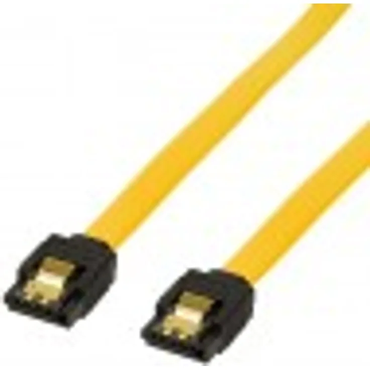 BIGtec BIG1888 0,5m HDD S-ATA Kabel gelb gerade/gerade Kontakte vergoldet