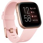 Fitbit Versa 2 Smartwatch Unisex, Einheitsgröße, Aluminiumgehäuse, Creme/Kupferrosé