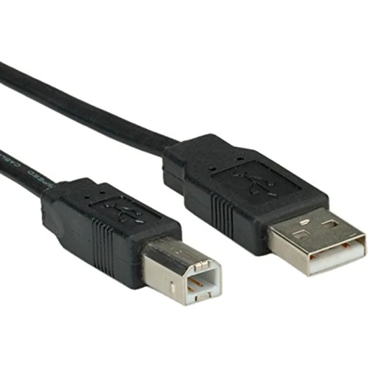 ROLINE USB 2.0 Notebook-Flachkabel, Typ A-B 0,8m (11.02.8867)