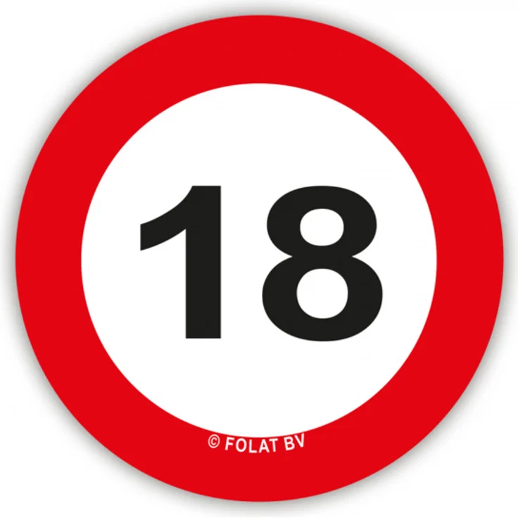 konfetti XL 18 Jahre 5 cm Plastik rot-weiss 48 Stück - Preisvergleich – Bild 1