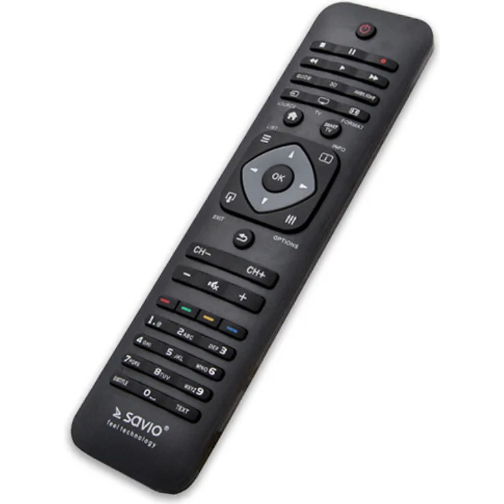 Savio RC-10 - TV - IR Wireless - Drucktasten - Schwarz