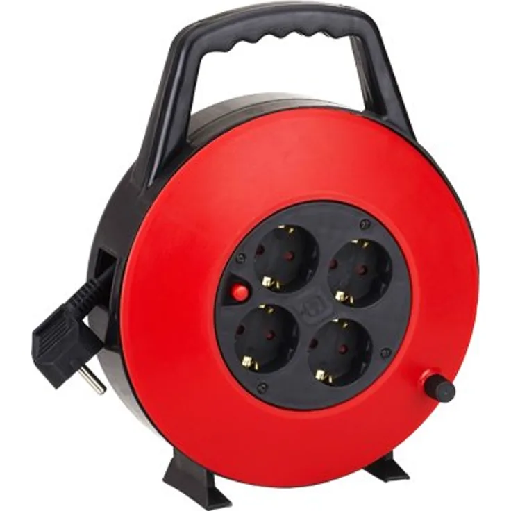 Aigostar 177447 – Stromkabel 15 Meter Spule aufrollbar und 4 Steckdosen