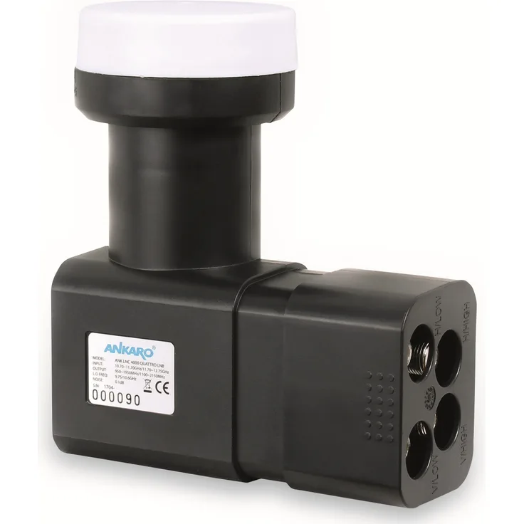 Ankaro LNC 4000 Quattro Premium mit ausziehbaren Wetterschutz, LTE protectet, 3D, 4K und UHD Ready (zum Anschluss an Multischalter)