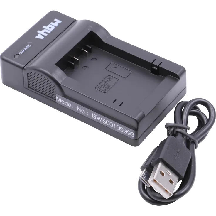 vhbw Micro USB Ladegerät Ladekabel passend für Kamera Panasonic Lumix DMC-FZ100, DMC-FZ150, DMC-FZ40, DMC-FZ45, DMC-FZ47, DMC-FZ48, DMC-FZ72