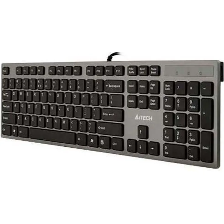 A4Tech KV-300H Tastatur USB QWERTY Schwarz, Grau - Tastaturen (Standard, Verkabelt, USB, QWERTY, Schwarz, Grau)