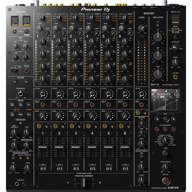 Pioneer DJM-V10, 6-Kanal Profi Mixer