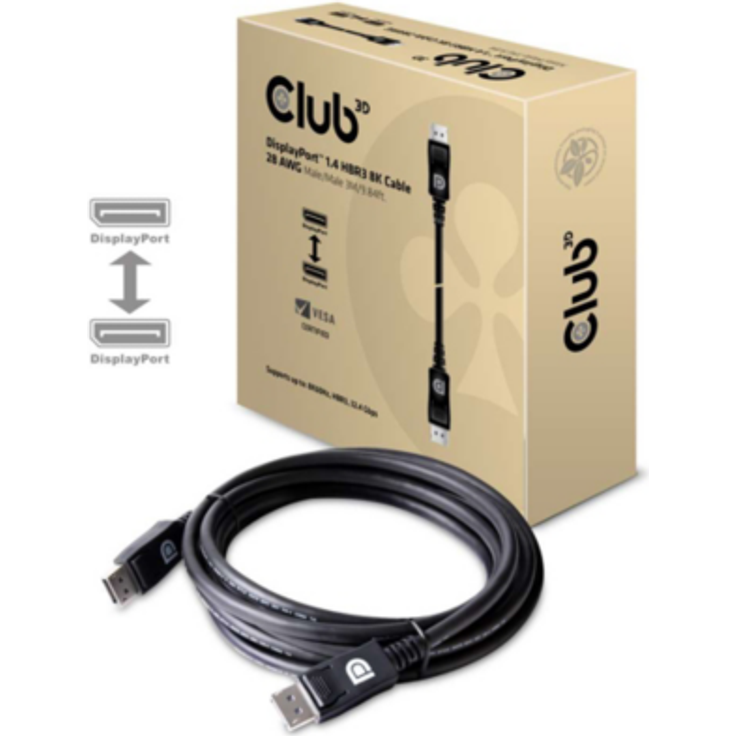 Club 3D CAC-1060 DisplayPort 1.4 HBR3 8K Kabel Schwarz - Preisvergleich