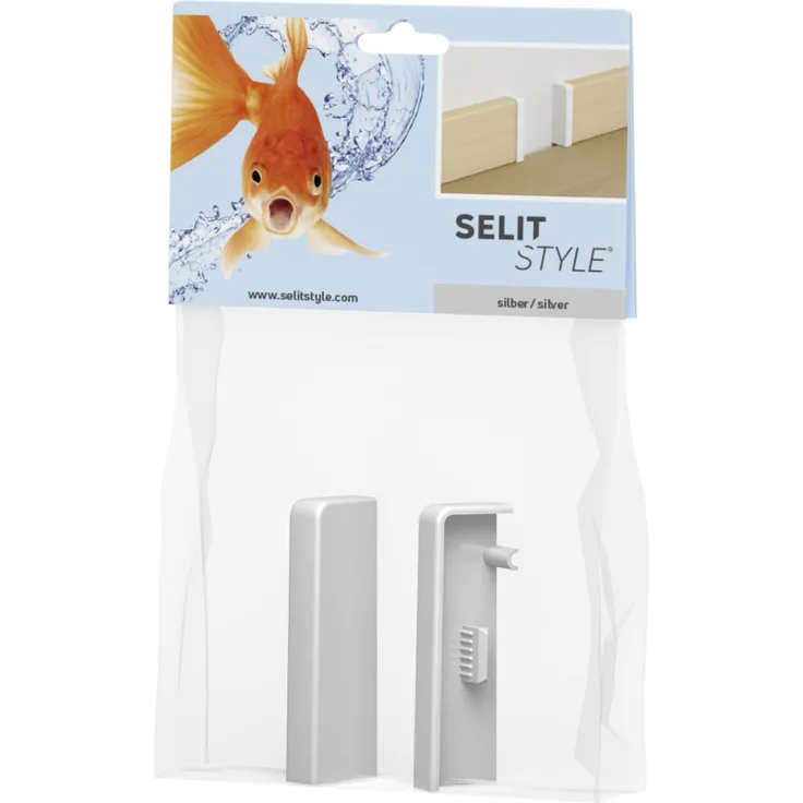 SELITSTYLE Endkappen Endcaps'' ''silber, Höhe 50 mm''
