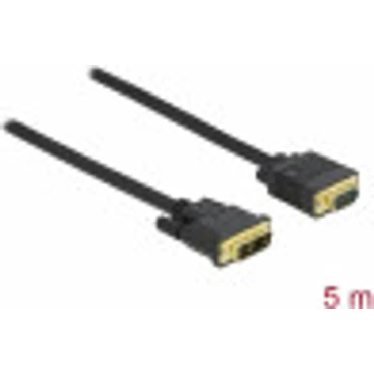 Delock Kabel DVI 12+5 Stecker zu VGA Stecker 5 m