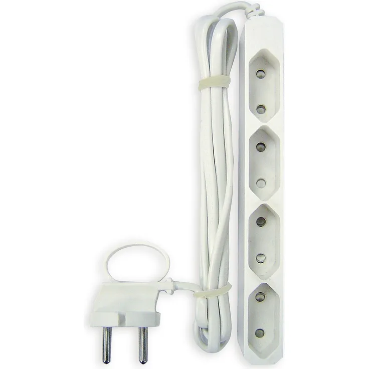 GAO EU4 Eurosteckdosenleiste - Eurosteckerleiste 4-fach Extraflach 1.5 m Kabel