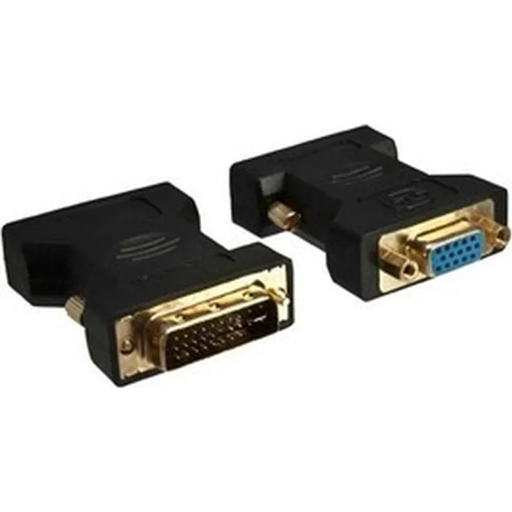 DINIC DVI-8750 Kabelschnittstellen-/adapter DVI-I VGA Schwarz