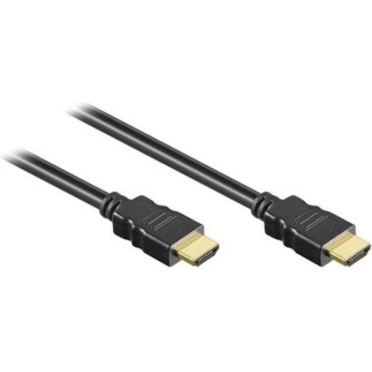 Good Connections 4514-020 HDMI Kabel mit Ethernet 24K vergoldete Stecker und Kupferkontakte, 2m Schwarz