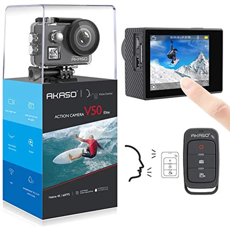 AKASO V50 Elite 4k-Action-Cam (4K) inkl. Zubehör-Kit 