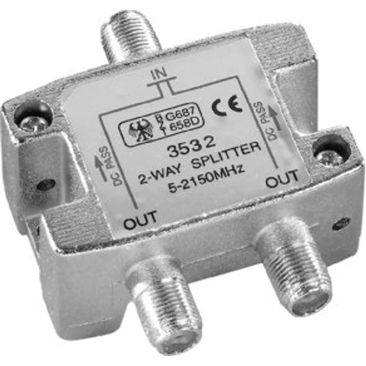 Vivanco SAT Antennverteiler 2fach,F-Kuppl.-