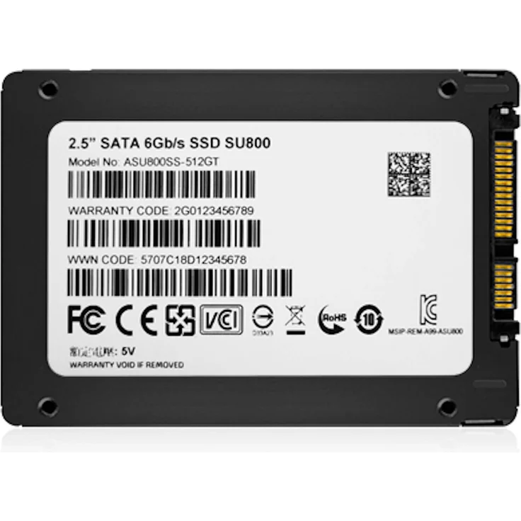 ADATA Ultimate SU800 - Solid-State-Disk - 512 GB - intern - 2.5 Zoll (6.4 cm) - SATA 6Gb/s (ASU800SS-512GT-C) – Bild 3