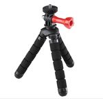 Hama Flex 2in1 Digitale Film-Kameras Schwarz, Rot Stativ - Stative (Digitale Film-Kameras, 3 Bein(e), 14 cm, Schwarz, Rot, 7,5 cm, 1-4'')