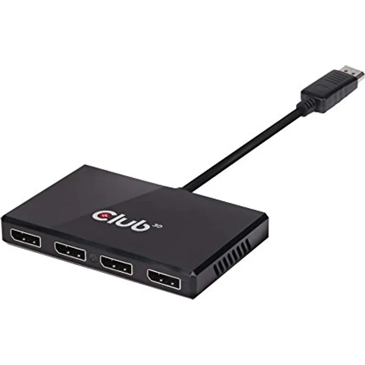 Club 3D CSV-6400 Multi Stream Transport (MST) Hub DisplayPort schwarz