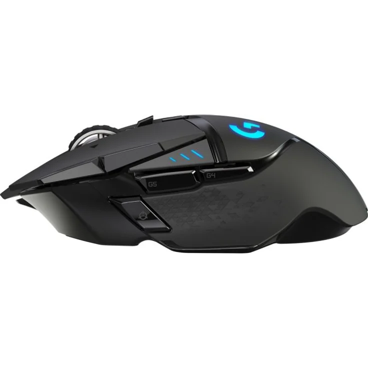 Logitech G502 LIGHTSPEED Wireless Gaming Maus, Kabellose Verbindung, USB-Anschluss, HERO 16000 DPI Sensor, RGB-Beleuchtung, Gewichtstuning, Powerplay-Kompatibel, PC-Mac - schwarz – Bild 4