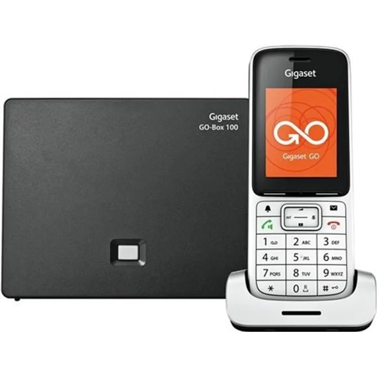 Gigaset SL450A GO - Schnurlostelefon mit Anrufbeantworter - Analog und IP-Telefon, Fritzbox kompatibel - Mobilteil mit brilliantem Farbdisplay - Design Telefon für Router, schwarz – Bild 2