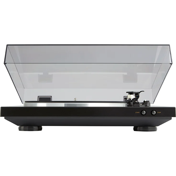 Denon DP-300 F Vollautomatischer Plattenspieler (Riemenantrieb, integrierter Vorverstärker, Vollautomatik) schwarz – Bild 2