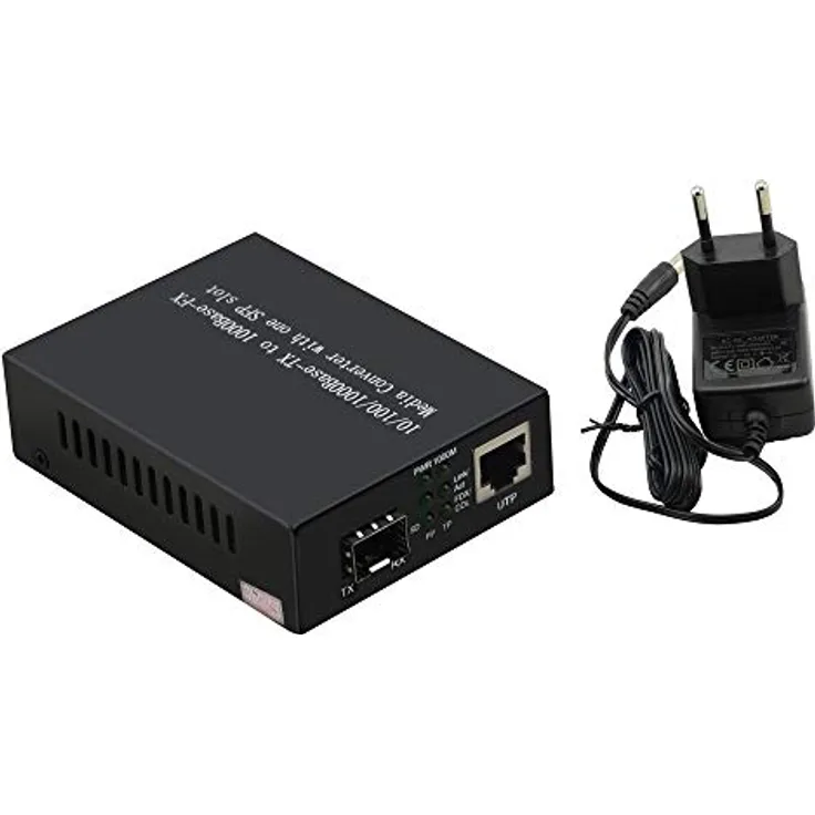 InLine Netzwerk Media Konverter 10-100-1000Mb-s TP zu SFP LWL (für LC Duplex), MM, 550m