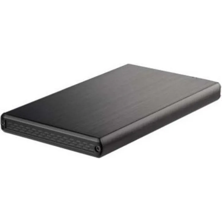 TooQ TQE-2522B - Gehäuse für 2,5 Zoll Festplatten (SATA I-II-III bis 9,5 mm Höhe, USB 3.0), Aluminium, LED Anzeige, schwarz, 50 g
