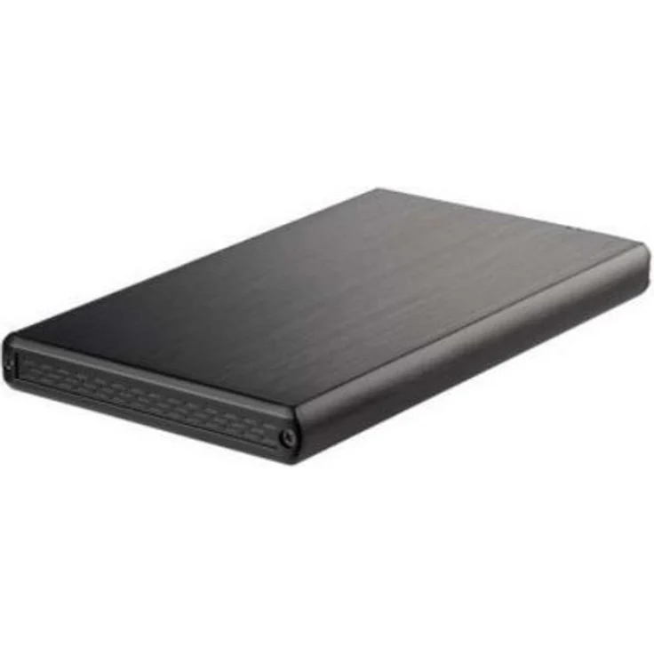 TooQ TQE-2522B - Gehäuse für 2,5 Zoll Festplatten (SATA I-II-III bis 9,5 mm Höhe, USB 3.0), Aluminium, LED Anzeige, schwarz, 50 g – Bild 1